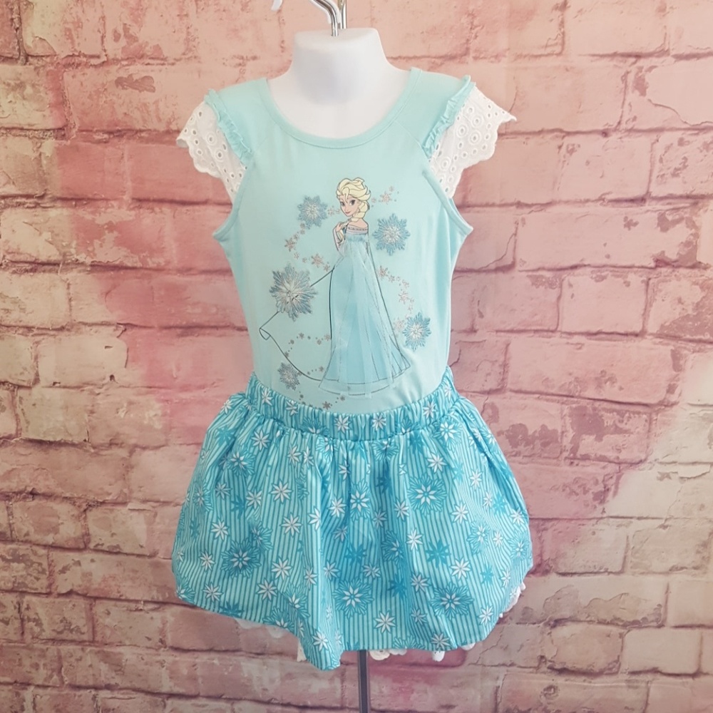 Disney Frozen Elsa 2pc Skorts Outfit Sz 6x